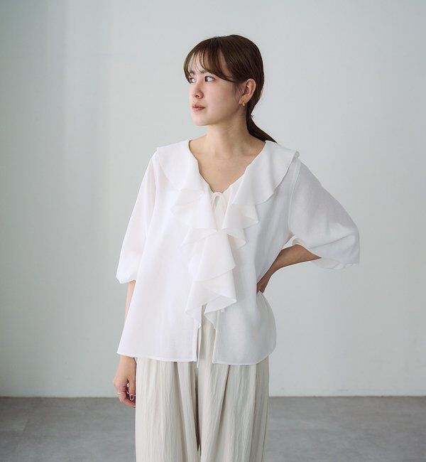  「フリルカラーブラウス」|シャツ・ブラウス|