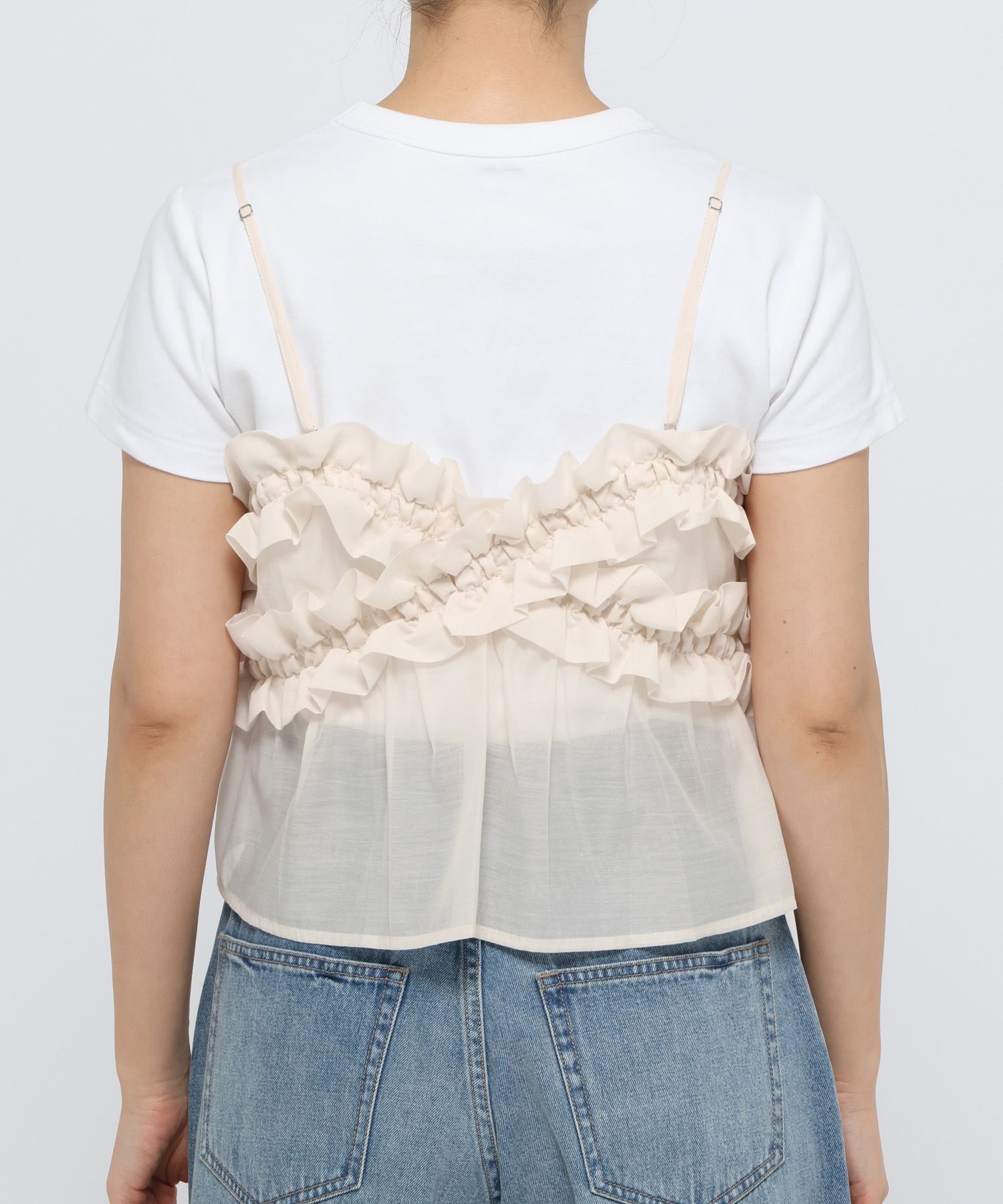 LOWRYS FARM「フリルビスチェ」|シャツ・ブラウス|