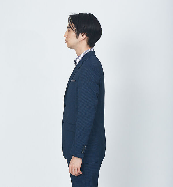 ABAHOUSE「【FLEX】DotAir サッカーツイルプリント ジャケット(セットアップ対応)」|テーラードジャケット|