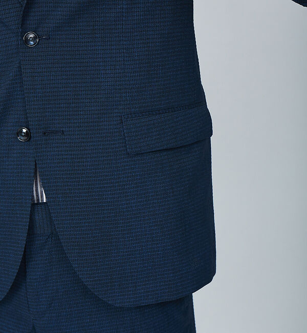 ABAHOUSE「【FLEX】DotAir サッカーツイルプリント ジャケット(セットアップ対応)」|テーラードジャケット|