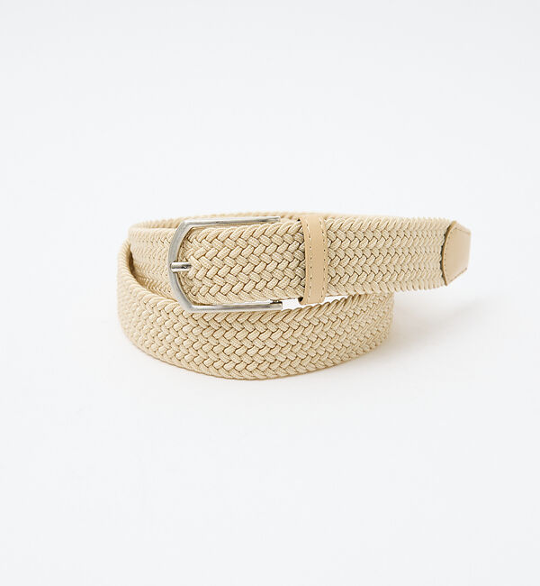 ABAHOUSE「【伸縮 / フリーサイズ】ゴムメッシュ ストレッチ ベルト」|ベルト|ベージュ