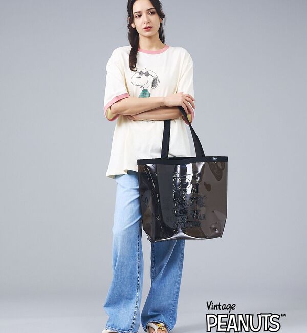 ABAHOUSE「【FRUIT OF THE LOOM/フルーツオブザルーム】PEANUTS コラ」|エコバッグ|