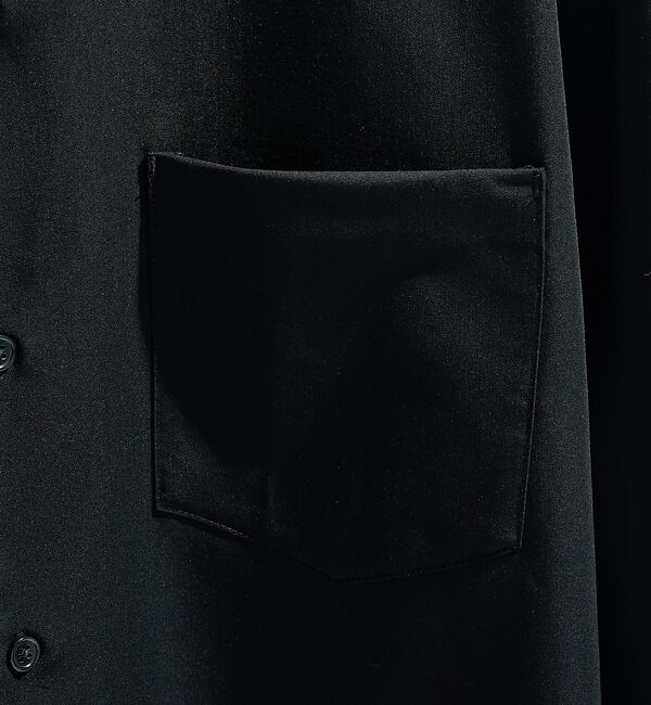 ABAHOUSE「デニムライク シャンブレー カラーレスシャツ / バンドカラーシャツ / 変形襟」|シャツ・ブラウス|