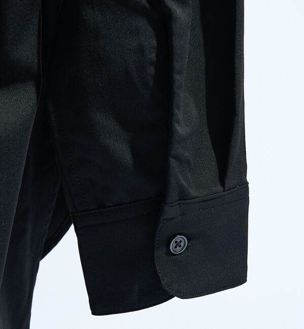 ABAHOUSE「デニムライク シャンブレー カラーレスシャツ / バンドカラーシャツ / 変形襟」|シャツ・ブラウス|