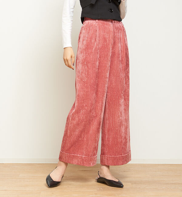 Rouge vif「コーデュロイワイドパンツ」|その他|ピンク