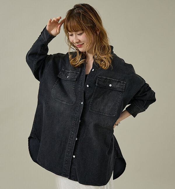 Rouge vif「【Healthy denim / ヘルシーデニム】Almond / デニムシャツ」|シャツ・ブラウス|
