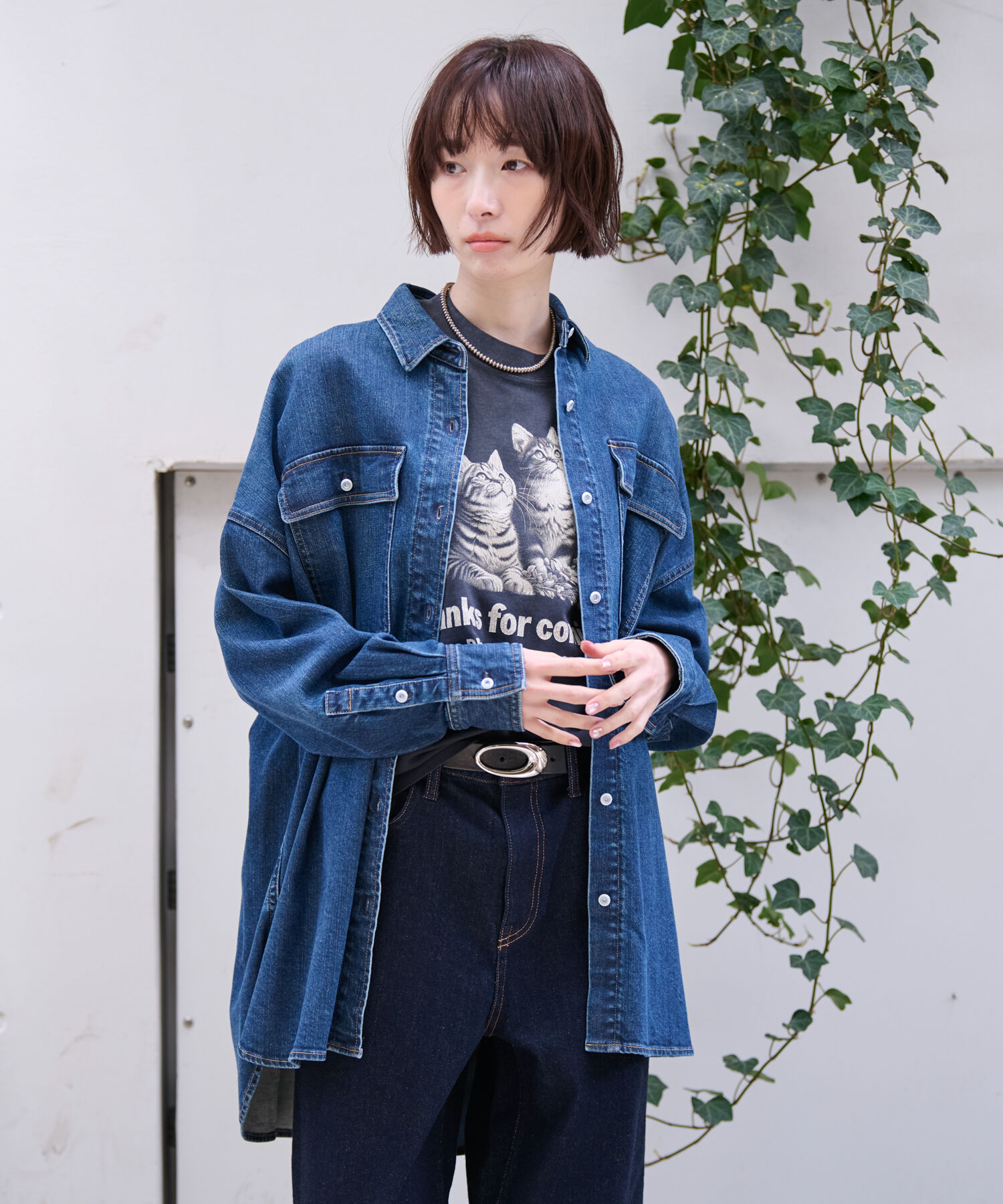 Rouge vif「【Healthy denim / ヘルシーデニム】Almond / デニムシャツ」|シャツ・ブラウス|