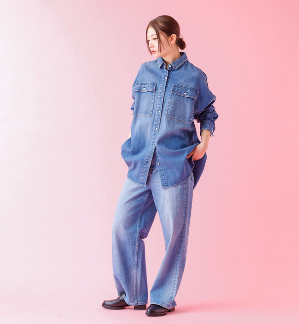 Rouge vif「【Healthy denim / ヘルシーデニム】Almond / デニムシャツ」|シャツ・ブラウス|