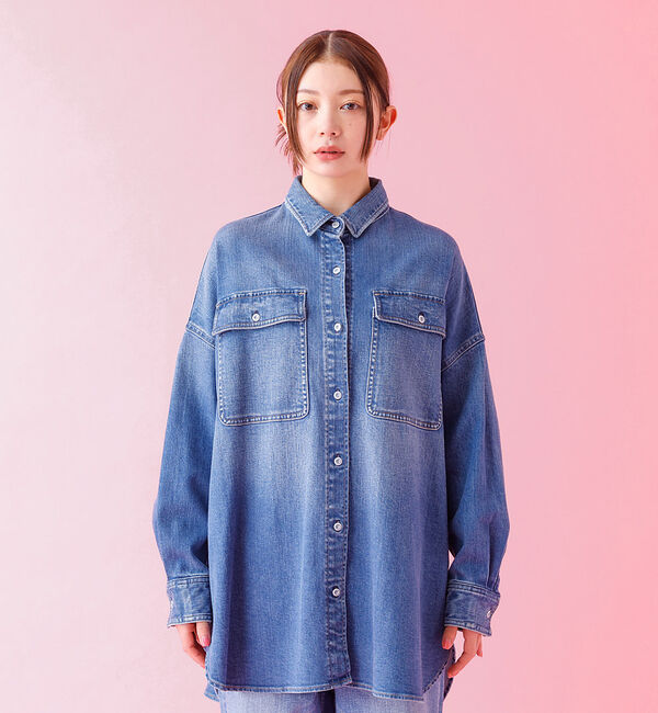 Rouge vif「【Healthy denim / ヘルシーデニム】Almond / デニムシャツ」|シャツ・ブラウス|