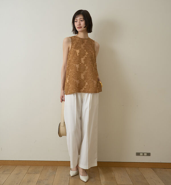 Rouge vif「【一部店舗限定】フラワーフェザーアメスリブラウス」|シャツ・ブラウス|