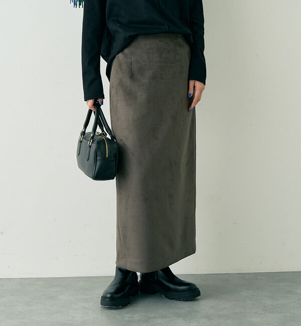 Rouge vif「フェイクスウェードストレッチタイトスカート/ナロースカート」|スカート|