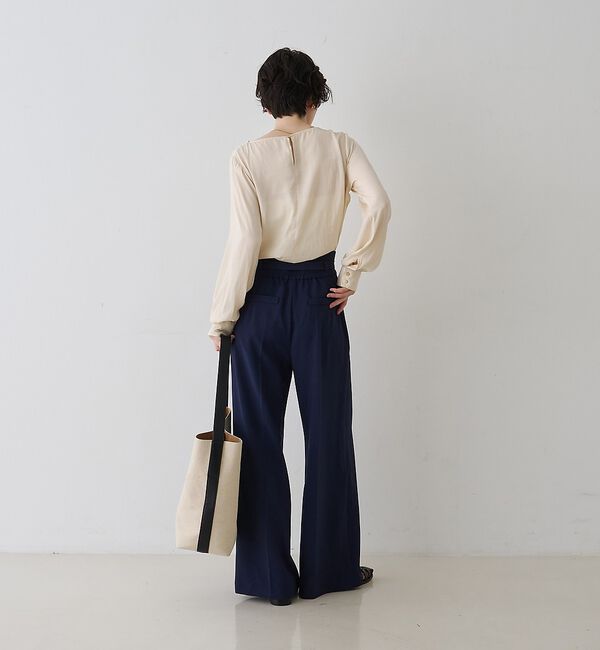 Rouge vif「【一部店舗限定】ドレープサテンブラウス」|シャツ・ブラウス|