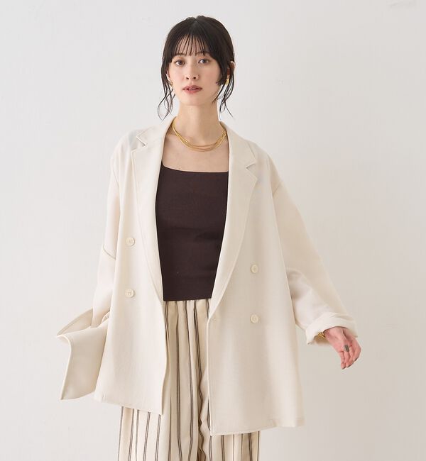 Rouge vif「バスケットメッシュダブルジャケット【予約】」|テーラードジャケット|