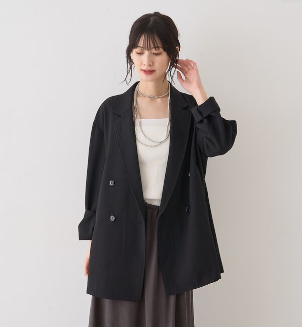 Rouge vif「バスケットメッシュダブルジャケット【予約】」|テーラードジャケット|