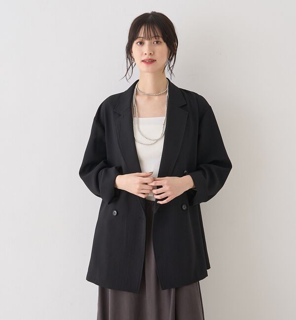 Rouge vif「バスケットメッシュダブルジャケット【予約】」|テーラードジャケット|