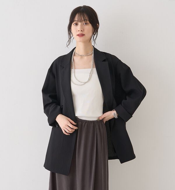 Rouge vif「バスケットメッシュダブルジャケット【予約】」|テーラードジャケット|