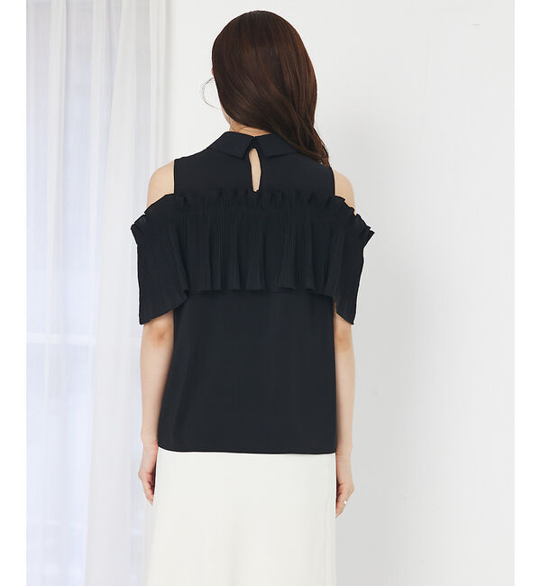 SELFIST「ショルダーオープンプリーツブラウス【予約】」|シャツ・ブラウス|