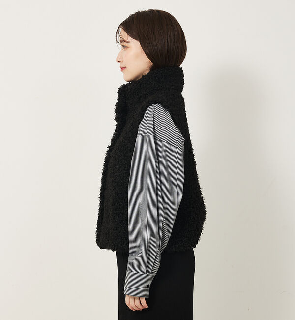 abahouse mavie「ファーショートベスト」|ベスト・ジレ|