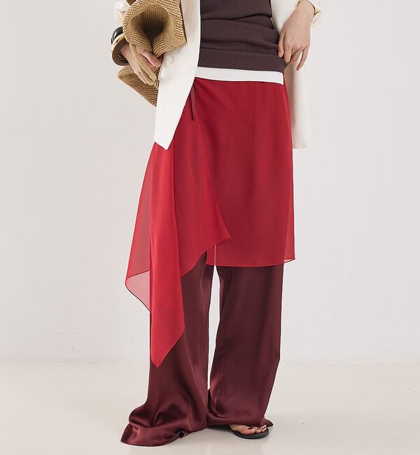 The Store by C' 「【ASAUCE MELER】【別注】マルチWayシルクスカーフ」|バンダナ・スカーフ|レッド