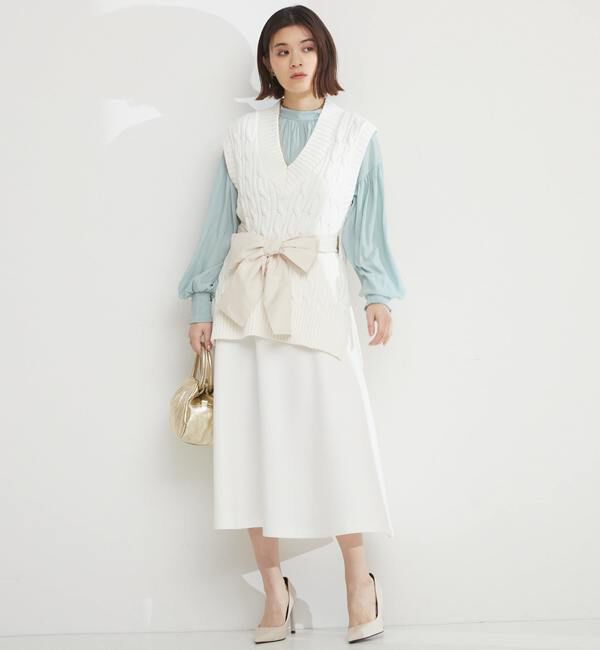 TIARA「ケーブルリボンニット」|ニット・セーター|