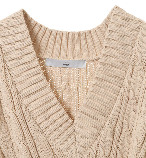 TIARA「ケーブルリボンニット」|ニット・セーター|