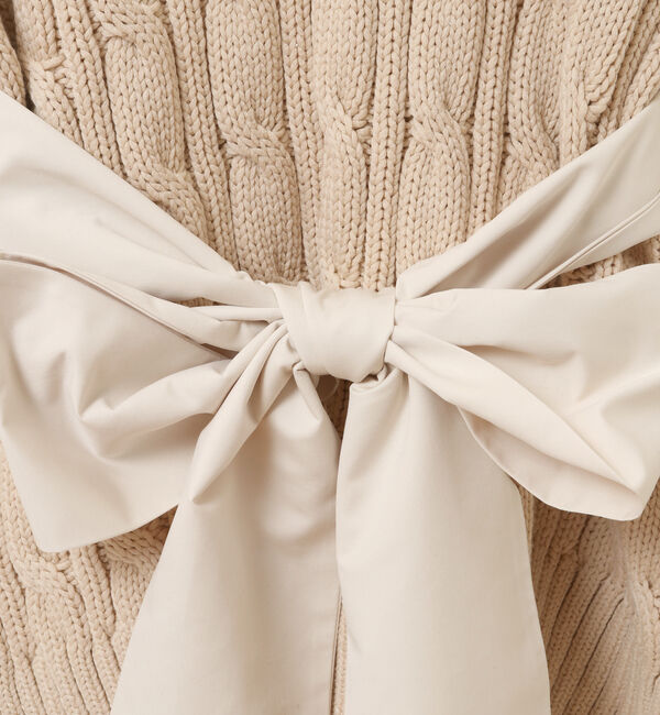 TIARA「ケーブルリボンニット」|ニット・セーター|