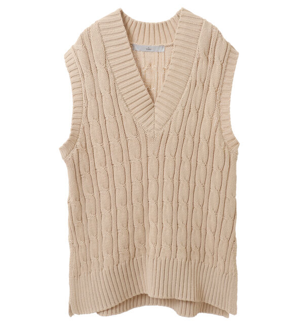 TIARA「ケーブルリボンニット」|ニット・セーター|