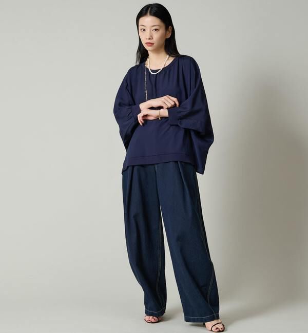 Liesse「タックデニムカービィパンツ」|デニム|