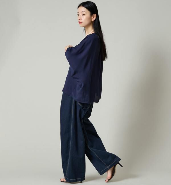 Liesse「タックデニムカービィパンツ」|デニム|