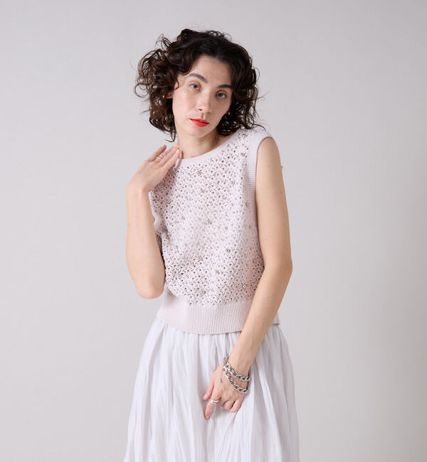 Liesse「パールニットベスト」|ベスト・ジレ|