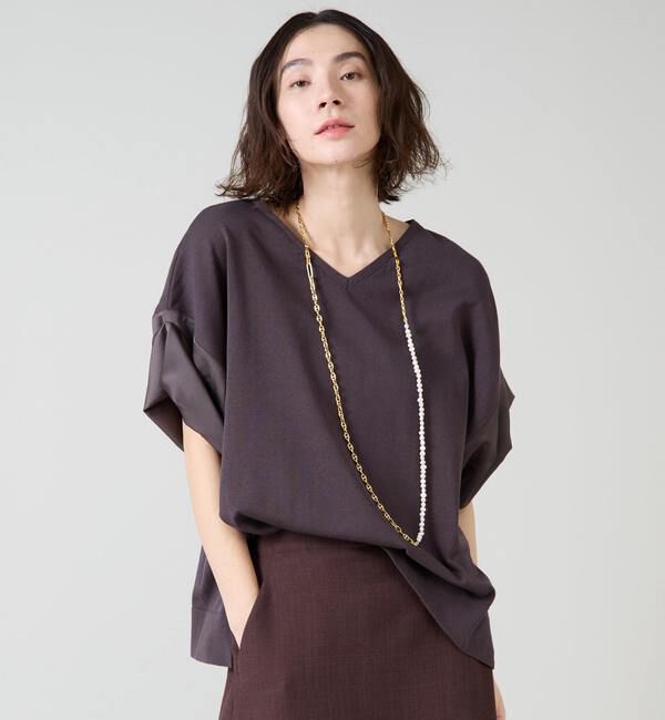 Liesse「袖サテンニット」|ニット・セーター|