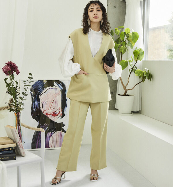 Soffitto「サイドスりットストレートストレッチパンツ」|その他|グリーン系その他