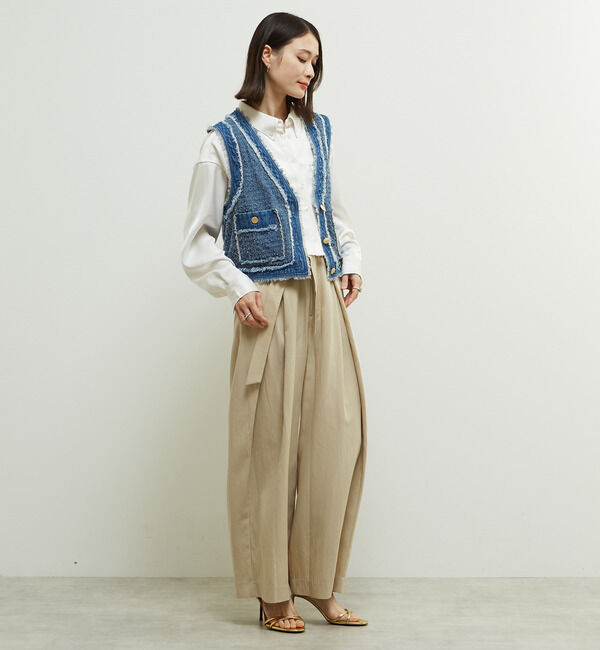 Soffitto「デニムツイード見え加工ベスト」|ベスト・ジレ|