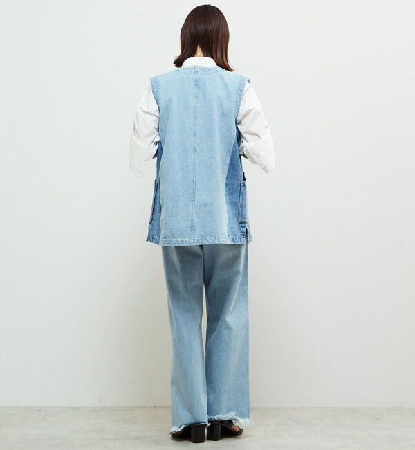 Soffitto「配色デニムベスト」|ベスト・ジレ|