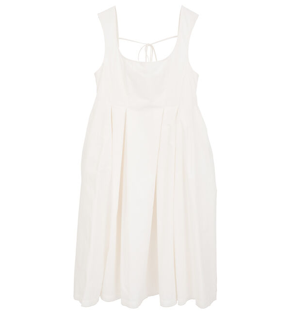 SOFFITTO「【ATELIER EDITION/アトリエ エディション 】Pleated Cotton Dress」|ワンピース|ホワイト