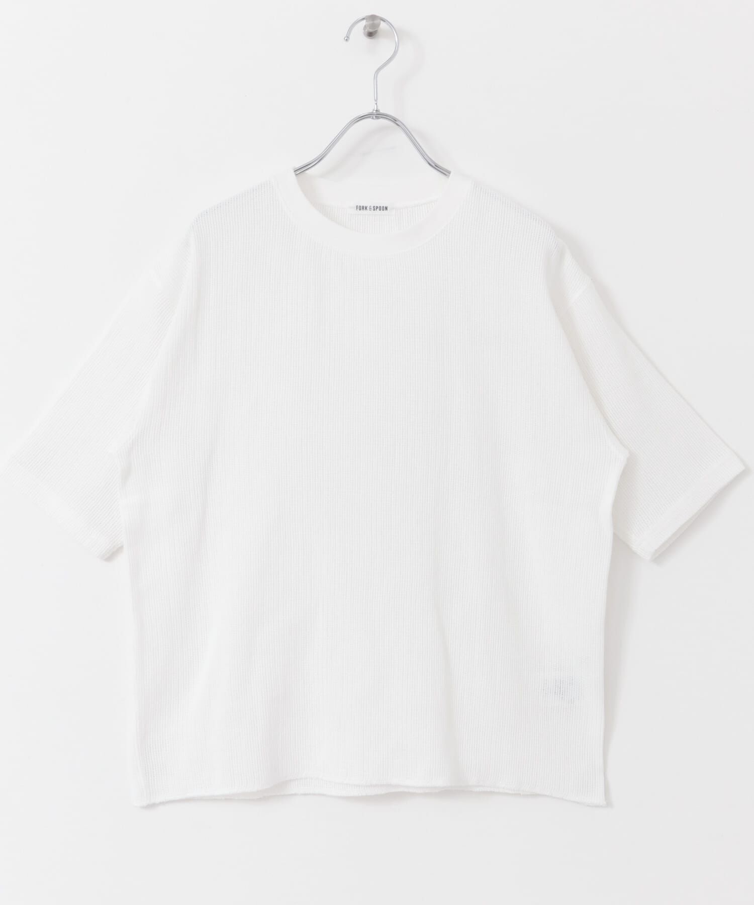 URBAN RESEARCH DOORS「FORK&SPOON　メッシュ5分袖プルオーバー」|Tシャツ・カットソー|