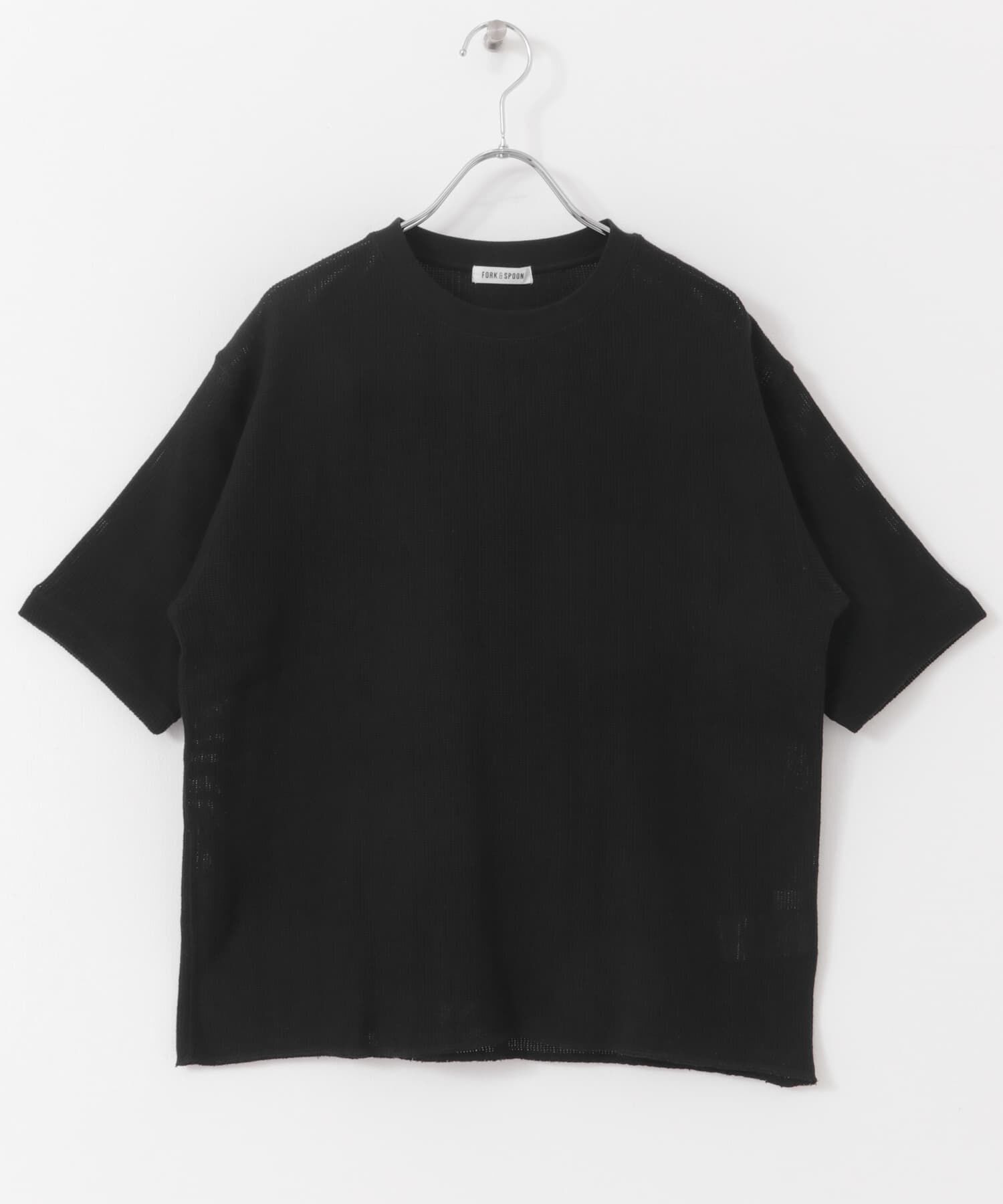 URBAN RESEARCH DOORS「FORK&SPOON　メッシュ5分袖プルオーバー」|Tシャツ・カットソー|