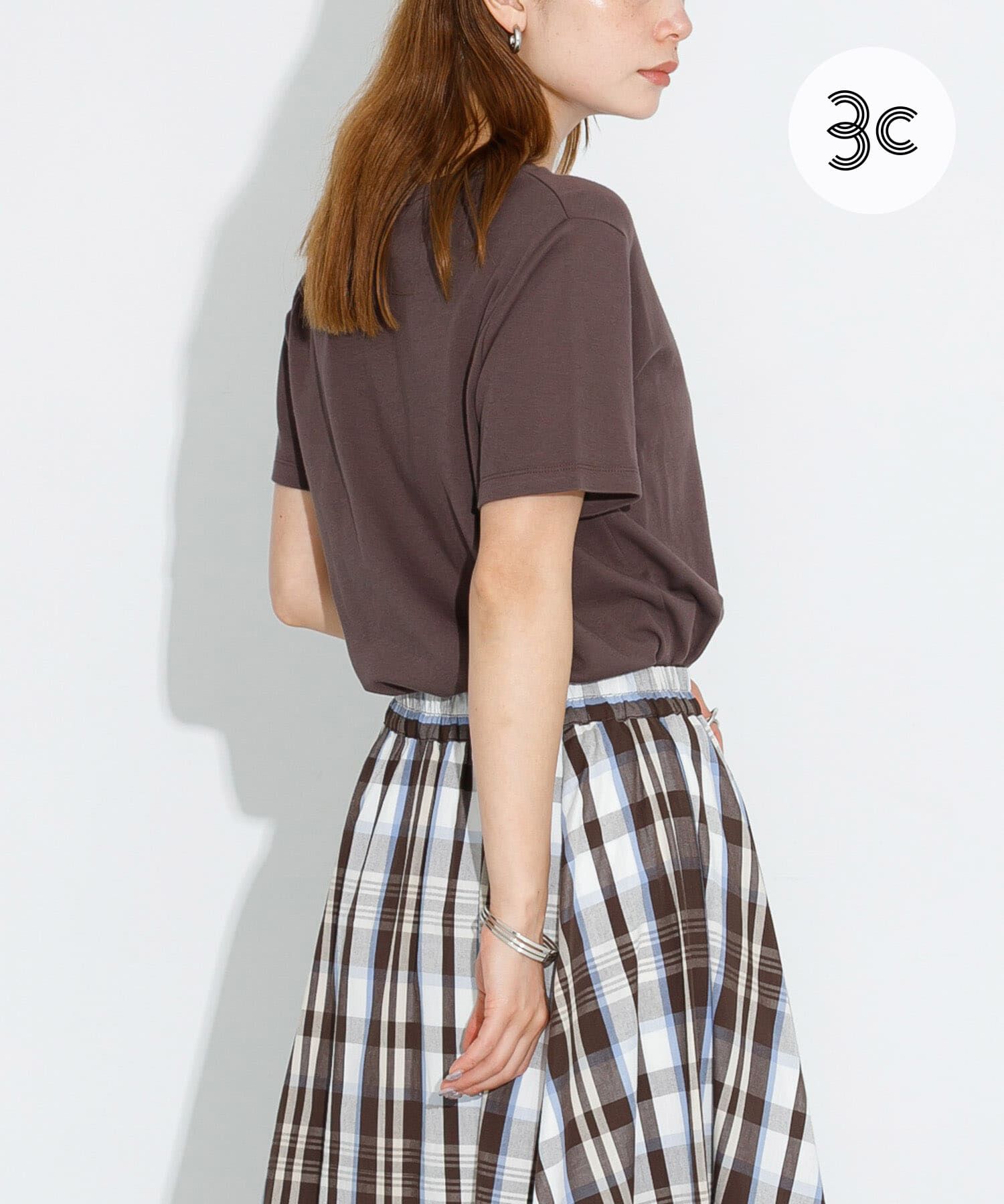 Sonny Label 「オーガニックコットンコンパクトスムースTシャツ」|Tシャツ・カットソー|ブラウン