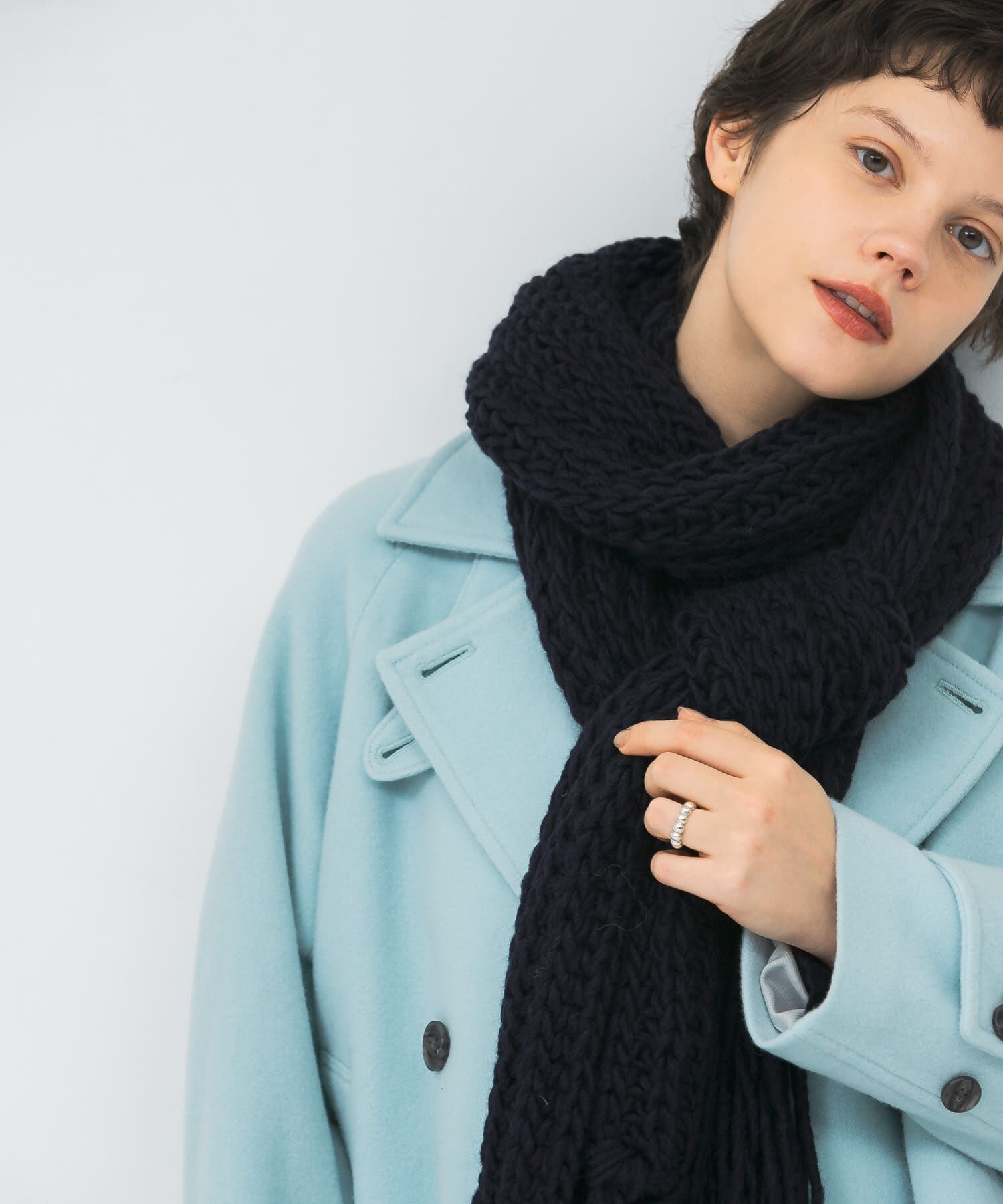 URBAN RESEARCH「Fratelli Talli　フリンジニットマフラー」|マフラー|