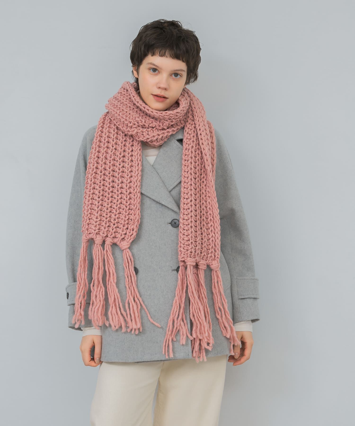 URBAN RESEARCH「Fratelli Talli　フリンジニットマフラー」|マフラー|