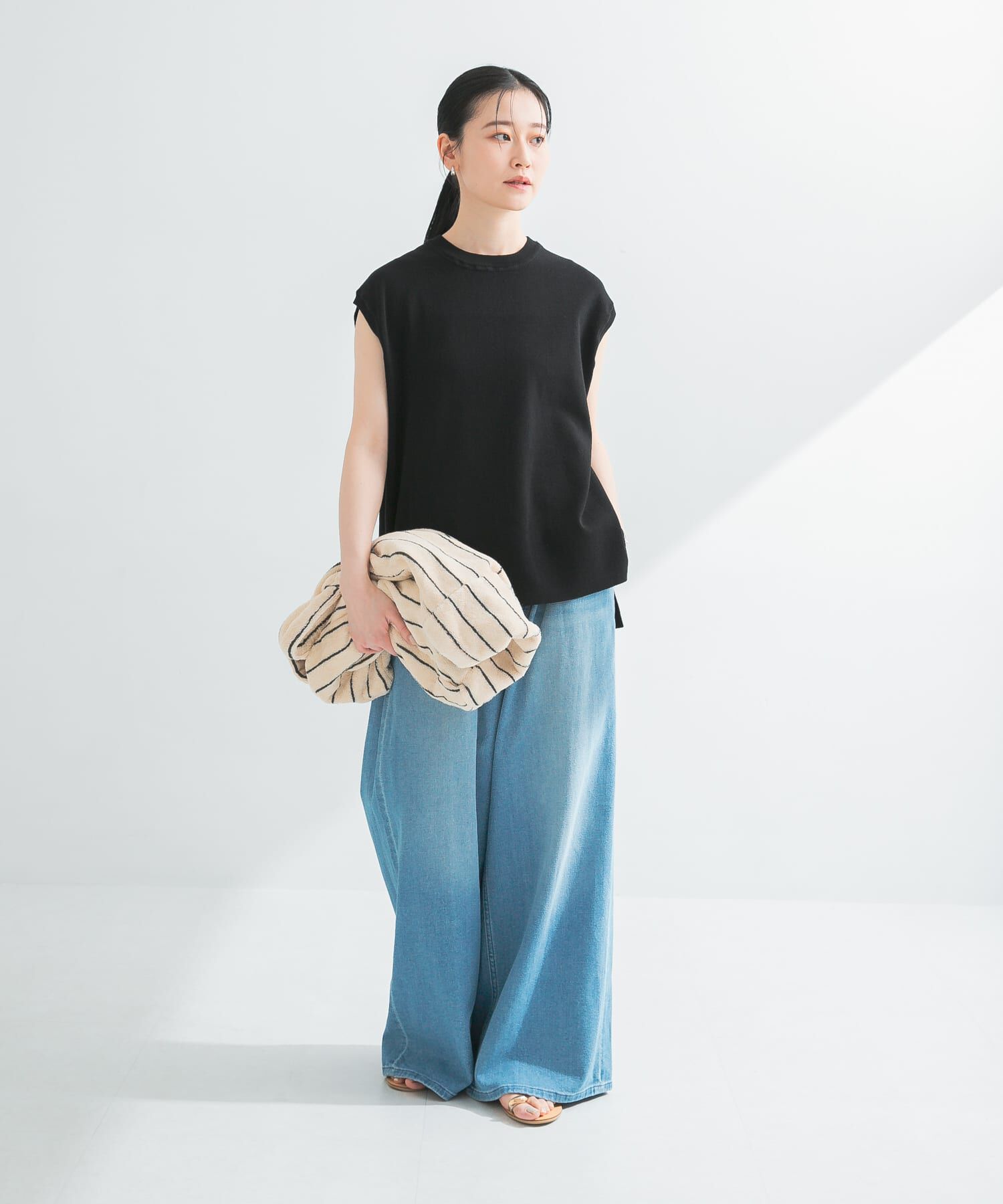 URBAN RESEARCH「フレンチスリーブチュニックニット」|ベスト・ジレ|