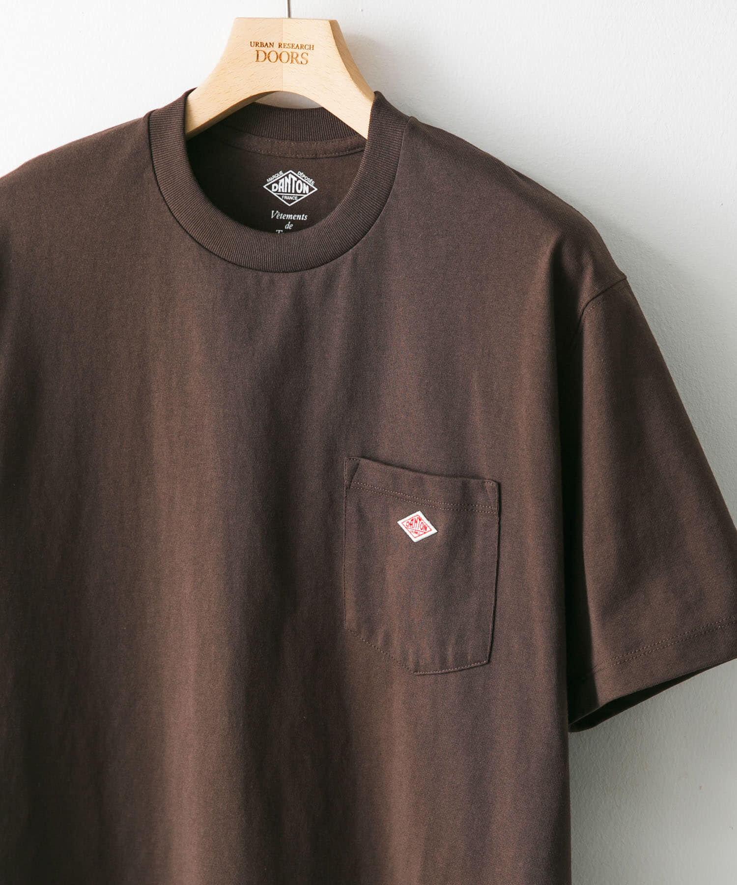 URBAN RESEARCH DOORS「DANTON　POCKET T-SHIRTS」|Tシャツ・カットソー|ダークブラウン