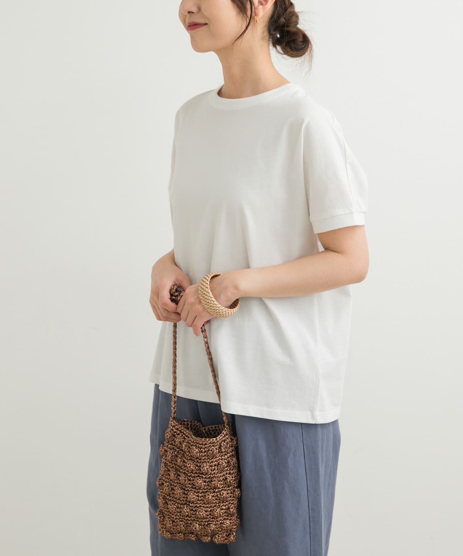 URBAN RESEARCH DOORS「『UR TECH ひやサラクール』バックポイントタックプルオーバー」|Tシャツ・カットソー|