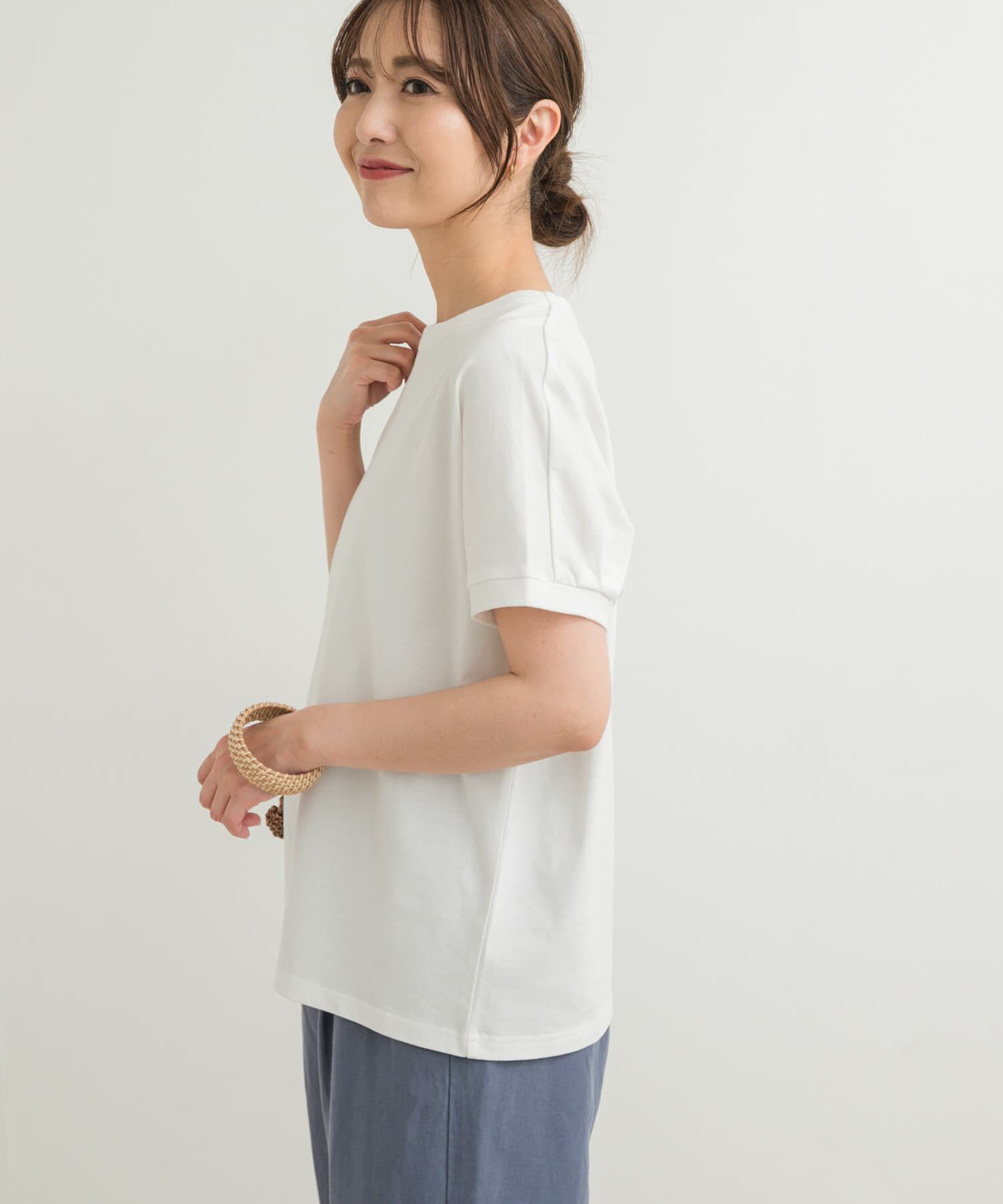 URBAN RESEARCH DOORS「『UR TECH ひやサラクール』バックポイントタックプルオーバー」|Tシャツ・カットソー|