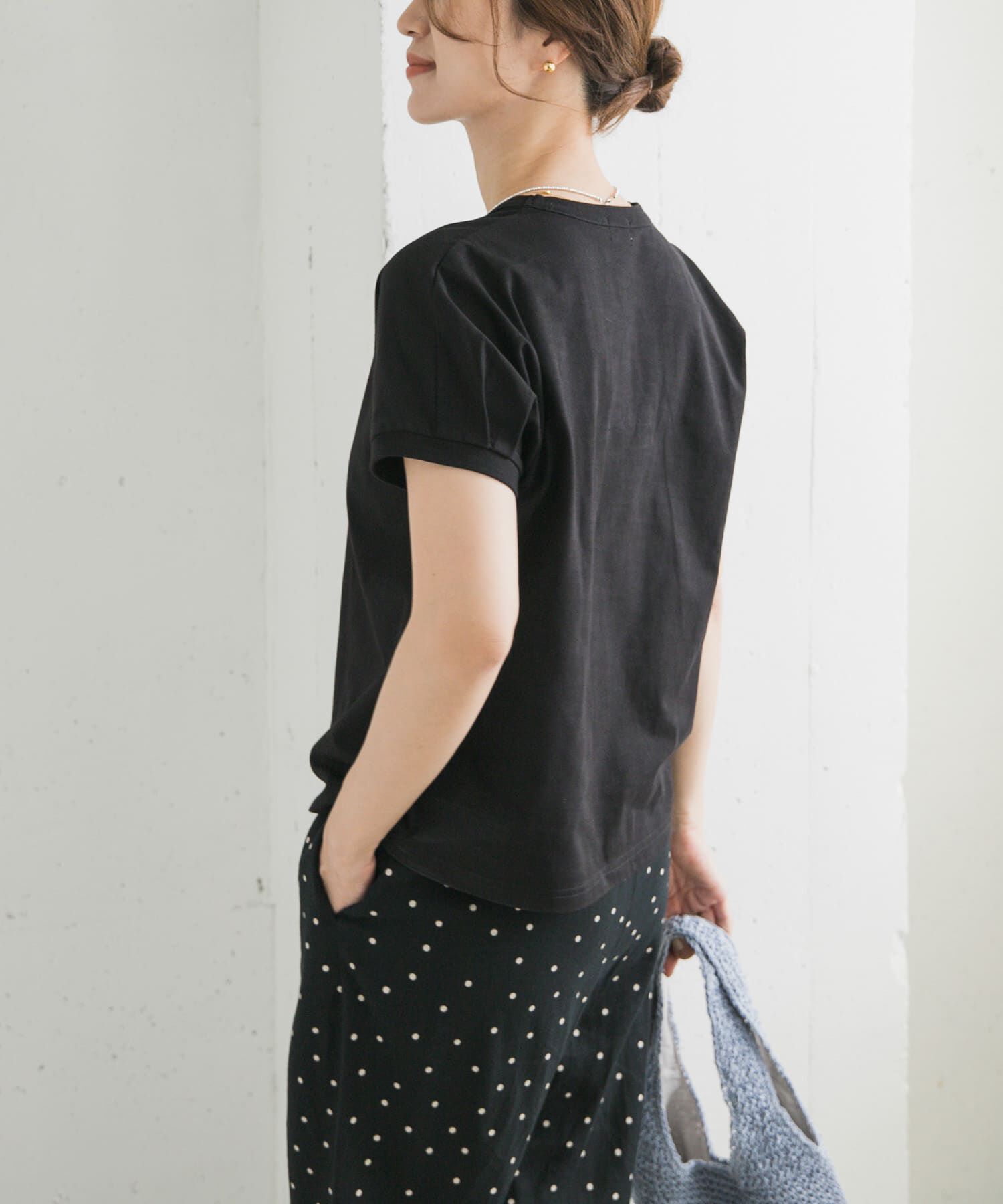 URBAN RESEARCH DOORS「『UR TECH ひやサラクール』バックポイントタックプルオーバー」|Tシャツ・カットソー|