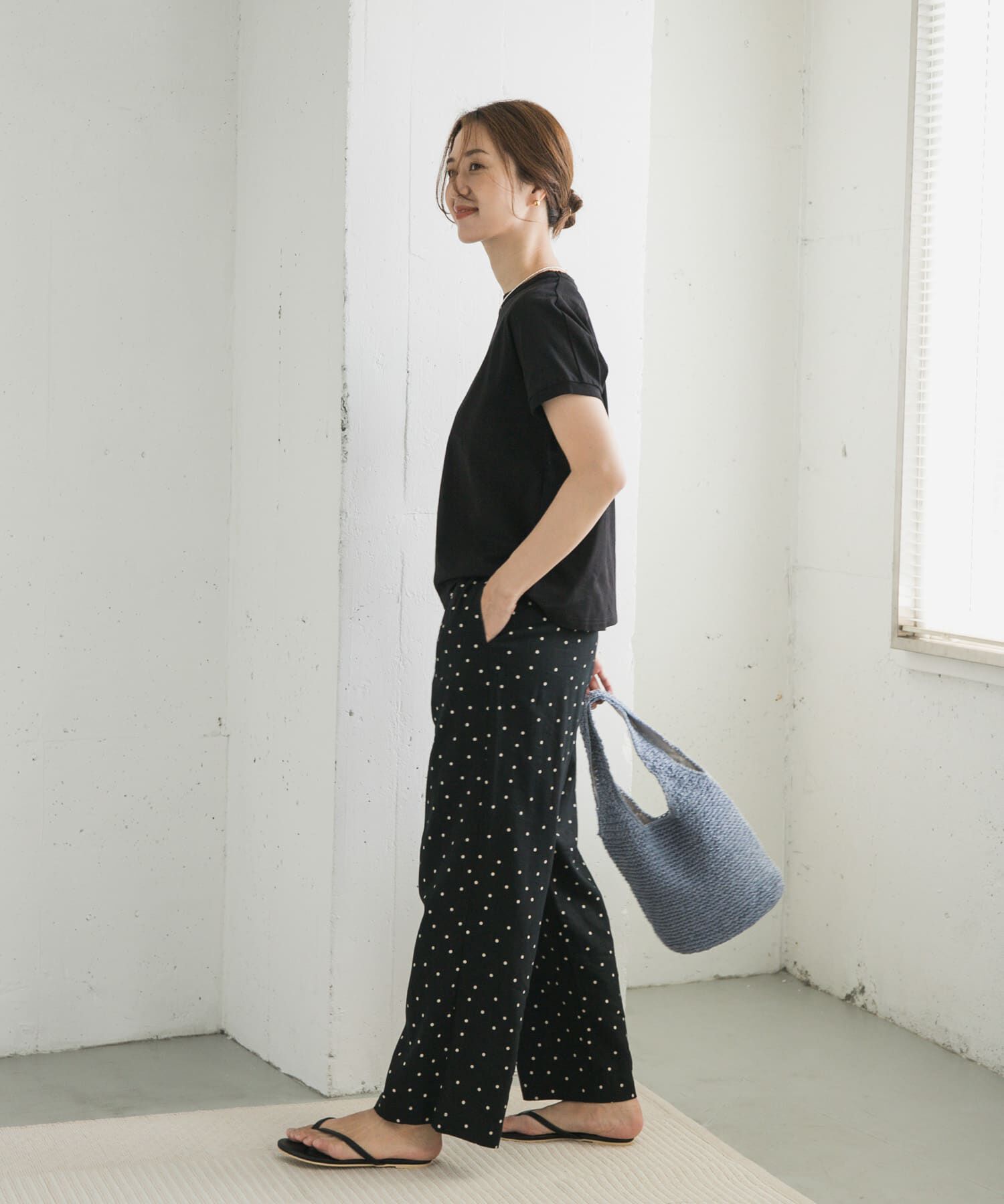 URBAN RESEARCH DOORS「『UR TECH ひやサラクール』バックポイントタックプルオーバー」|Tシャツ・カットソー|