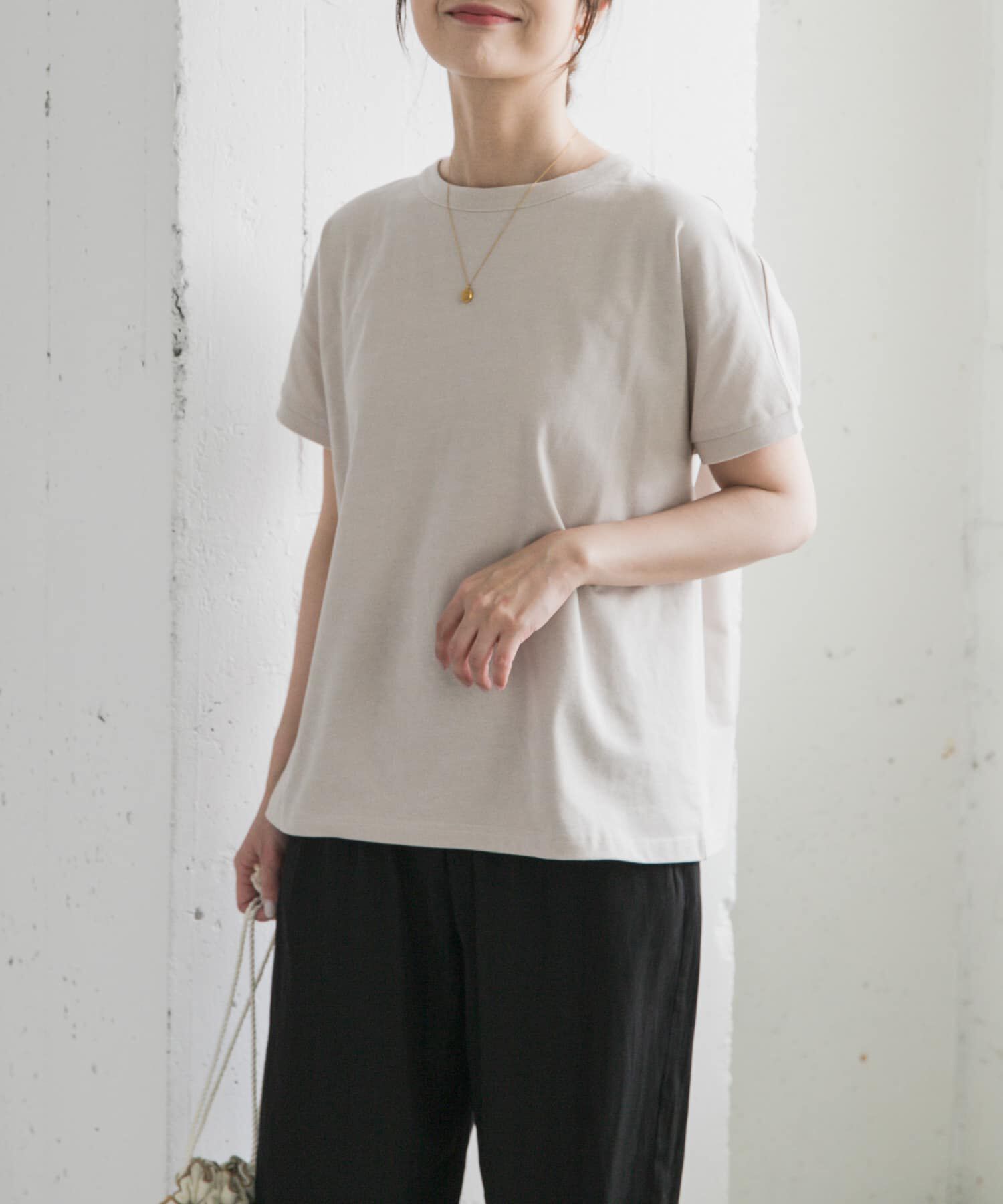 URBAN RESEARCH DOORS「『UR TECH ひやサラクール』バックポイントタックプルオーバー」|Tシャツ・カットソー|