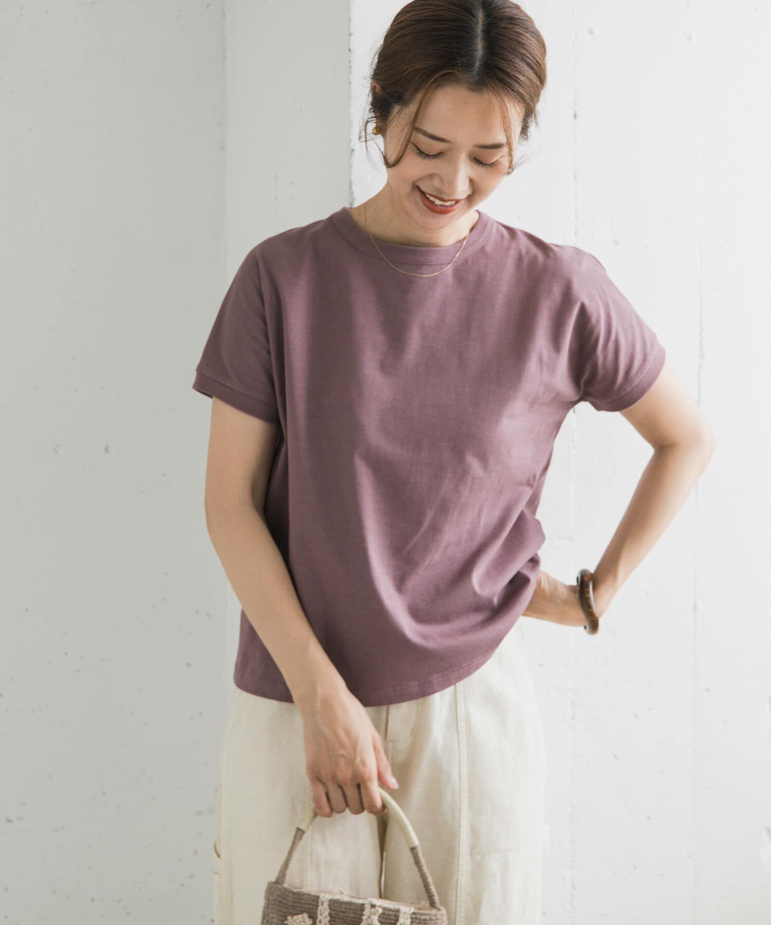 URBAN RESEARCH DOORS「『UR TECH ひやサラクール』バックポイントタックプルオーバー」|Tシャツ・カットソー|