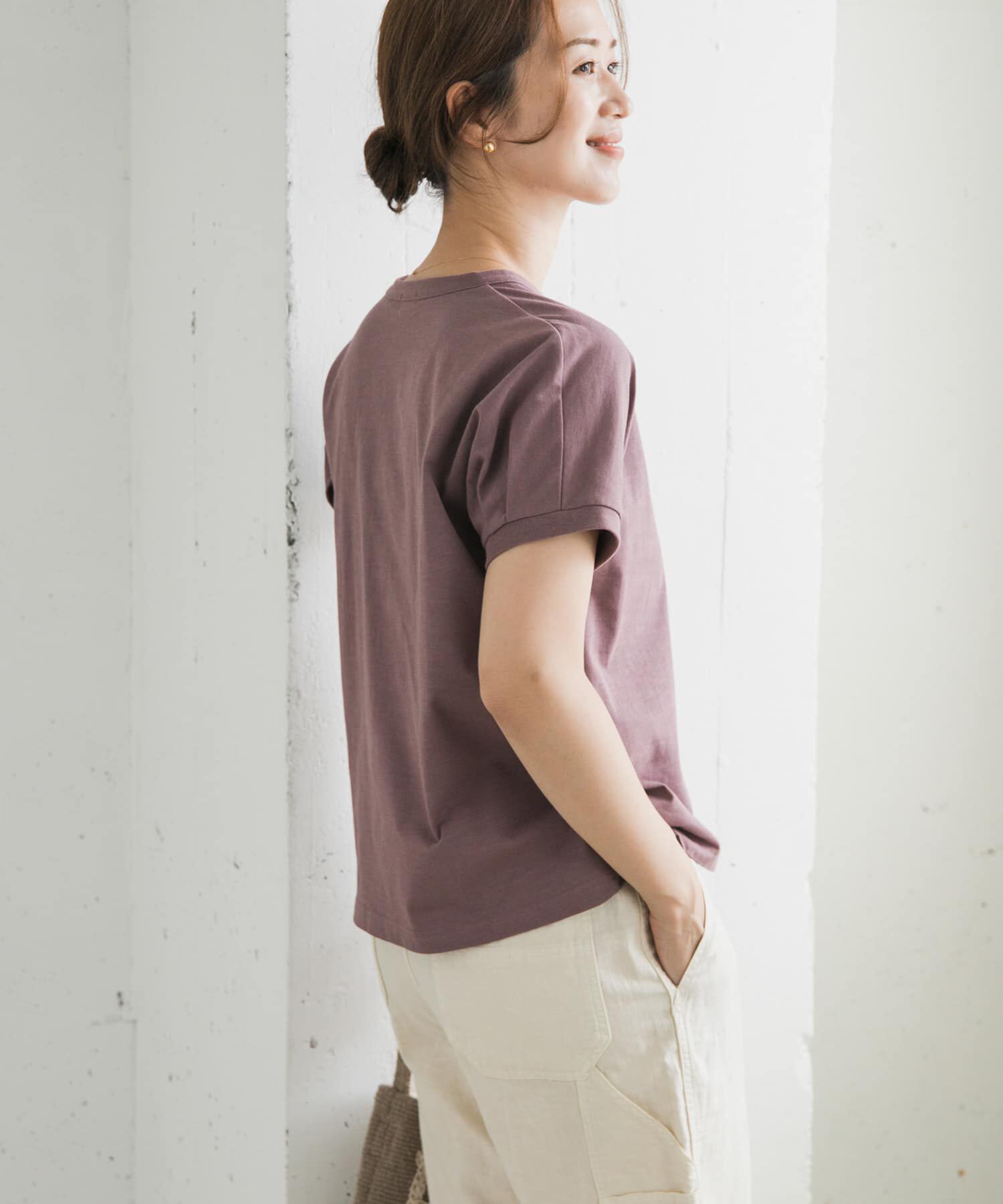 URBAN RESEARCH DOORS「『UR TECH ひやサラクール』バックポイントタックプルオーバー」|Tシャツ・カットソー|