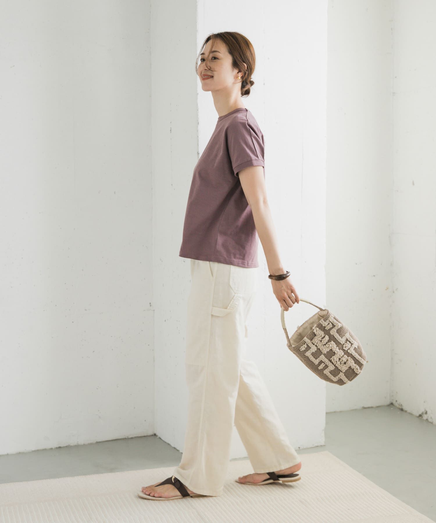 URBAN RESEARCH DOORS「『UR TECH ひやサラクール』バックポイントタックプルオーバー」|Tシャツ・カットソー|